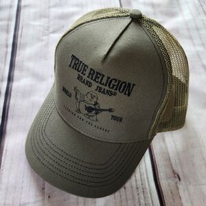 NWT True Religion "Buddha Trucker Hat" Kalamata Olive Green Unisex